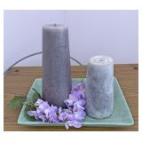 Stone tray with candles