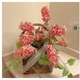 Woven basket with Decorative flowers
