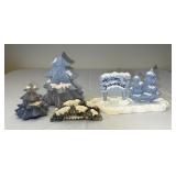 Snow village porcelain set