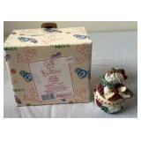 Cute as a button snowman figurine