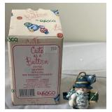 Cute as a button snowman ornament