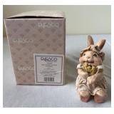 ENESCO girl bunny sitting figurines