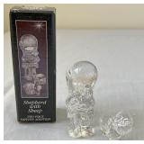 Sheep with Shepard precious moment lead crystal