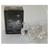 Precious moments lead crystal cow