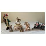 Cows on a train rabbits and more decorations