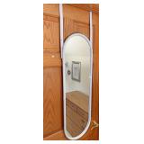 Oval white mirror