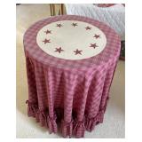 Decorative end table with glass top