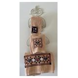 Towel holder with decorative towels