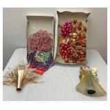 Christmas beads decoration and tree topper