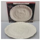 Ceramic turkey platter
