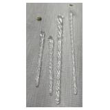 Approximately 40 glass crystal ornaments