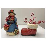 Snowman and boots