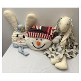 Easter bunnies and snowman
