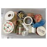 Small tote of miscellaneous ribbons