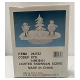 Lighted snowman scene
