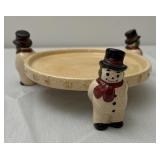 Snowman candle stand