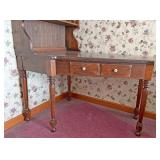 Wooden corner desk with bookshelf 78inches tall