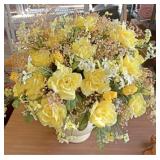 Yellow artificial roses