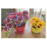 Decorative flowers in pots