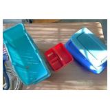 Organizer bin and plastic containers