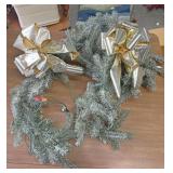 Christmas garland with bows