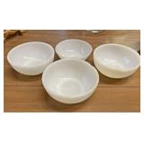 3 fire king and 1 anchor hocking bowls. Some have