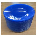 Blue plastic plates