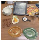 Cooking sheets trays serving plates and more