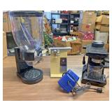 Peanut dispenser can opener and small coffee pot