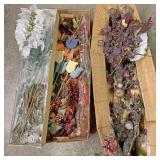 Large lot of artificial flowers