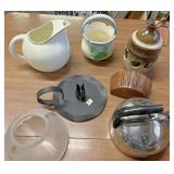 Miscellaneous lot to include tea pots candle