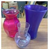Colored vases