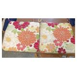 Flowered seat cushions