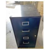 Black 2 draw metal cabinet