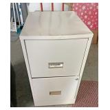White 2 draw metal cabinet
