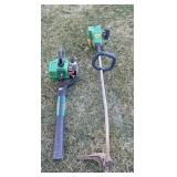 Feather light weedeater and leaf blower