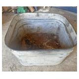 Square  galvanized tub