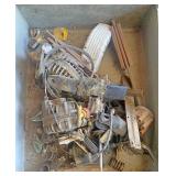 box filled with miscellaneous scrap metal