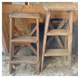 2x 2ft wooden step ladder