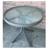 Glass outdoor round table