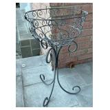 Wrought iron plant basket