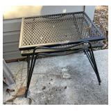 Two metal rod iron stands