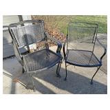 4 metal chairs