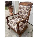 Antique oak rocking chair