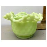 Fenton custard lace top bowl