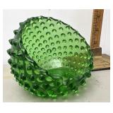 Green Fenton candle holder