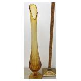 Fenton amber swung vase