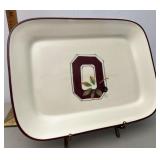 Hartstone Pottery Ohio state serving tray