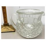 Heavy glass pitcher