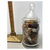 Jar of polished stones